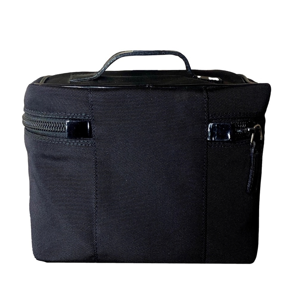 Men GUCCI Black Nylon Toiletry Case Shaving Bag with Leather Top Handle NWOT - Picture 7 of 17